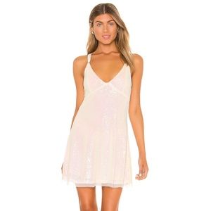 Free People Gold Rush Mini Dress Ivory White M